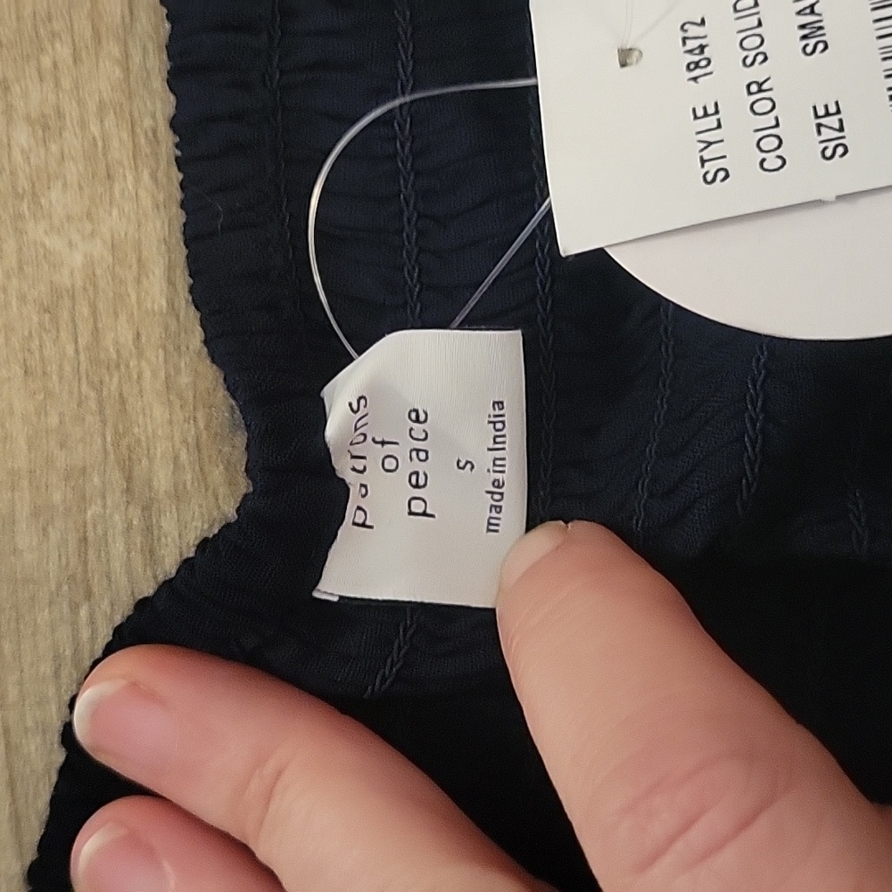 Womens Patrons of Peace Small Navy Wide Leg Parts NWT - Picture 8 of 8
